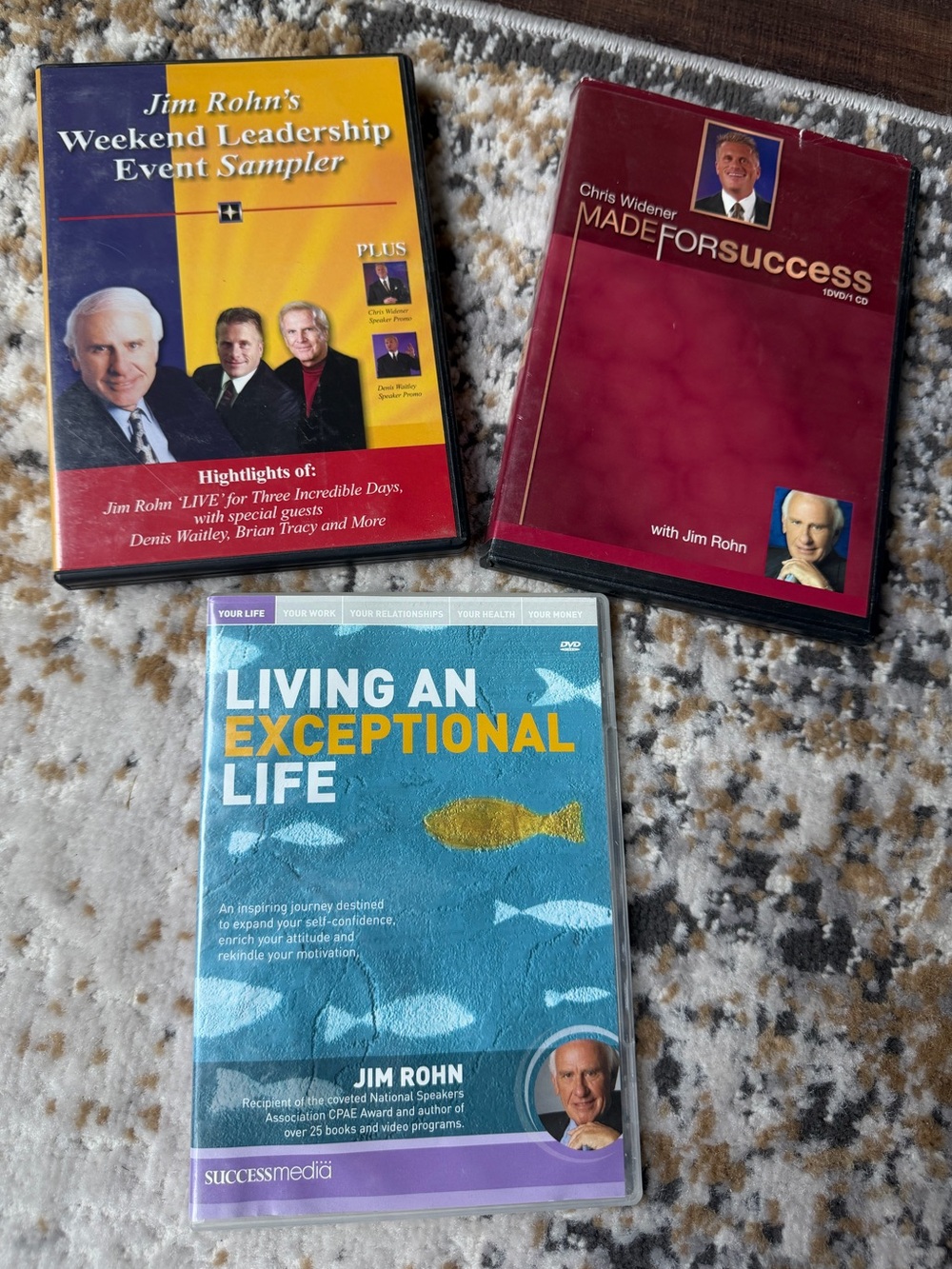 Made for Success - JIM ROHN DVD & CD  SETs.  Weekend leadership event sampler.